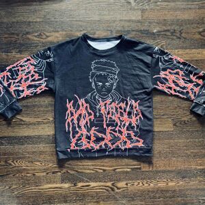 Kikillo Men's Black and Red Sweatshirt